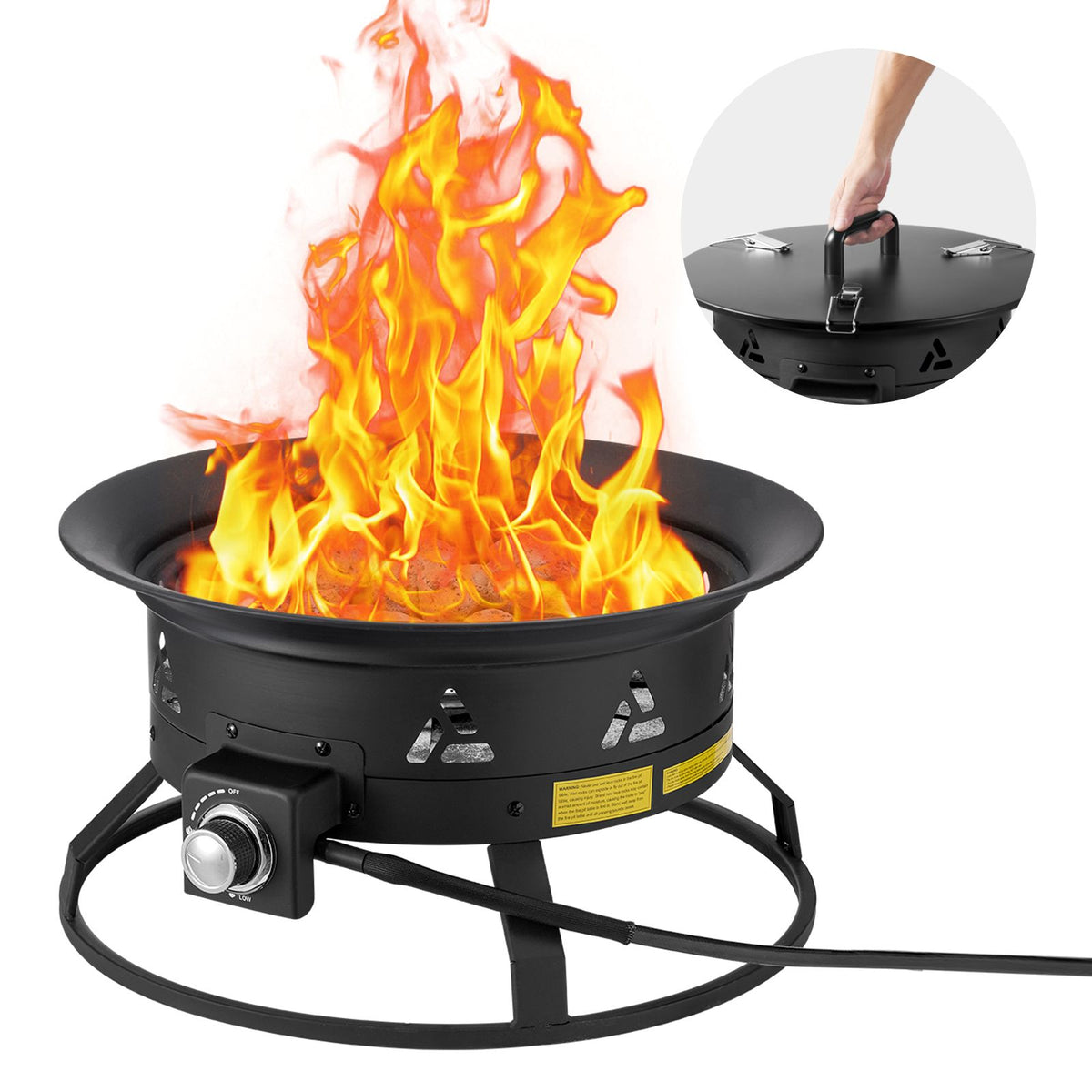 Portable Propane Fire Pit – 24 in, 58,000 BTU – view 9