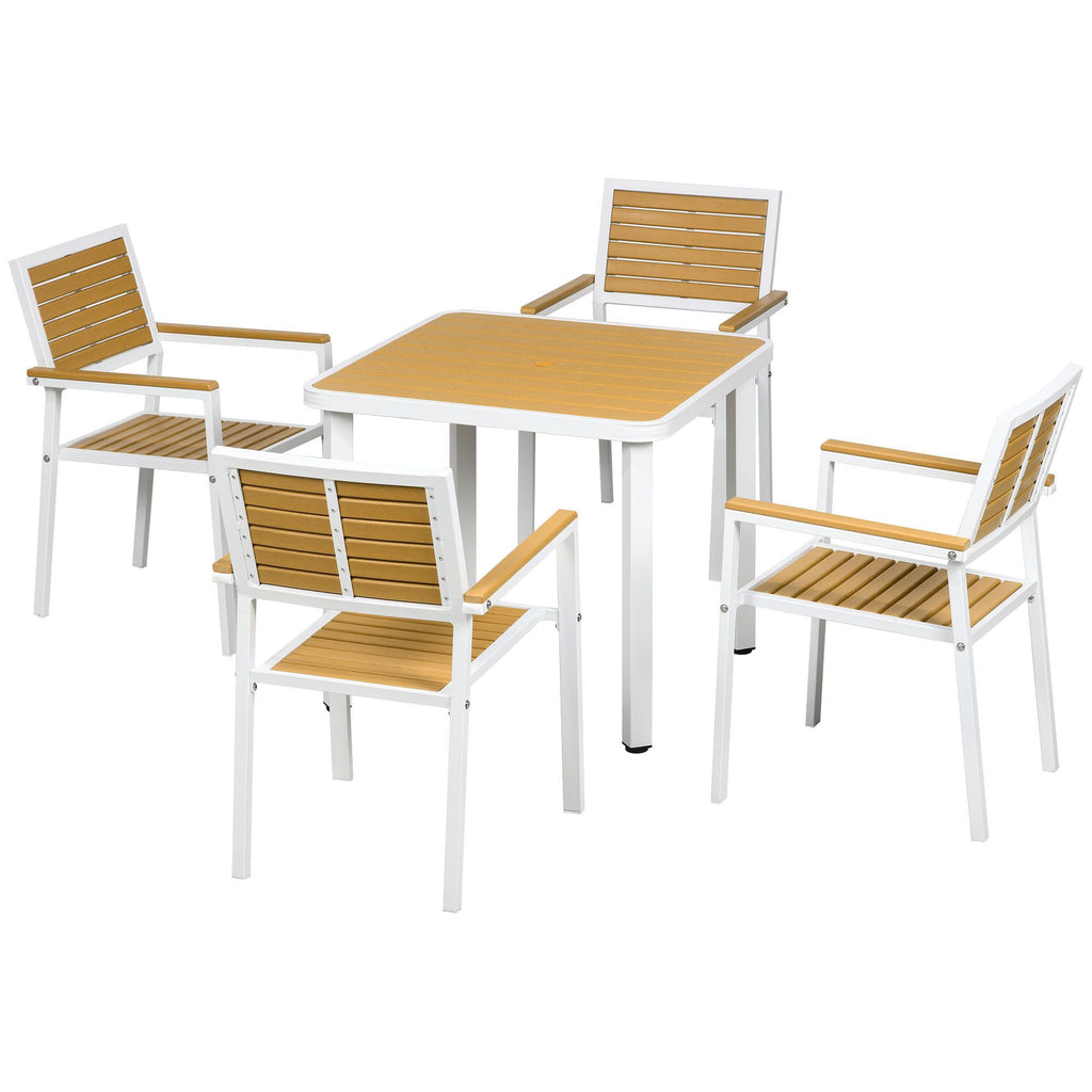5-Piece Aluminum Patio Dining Set – Yellow