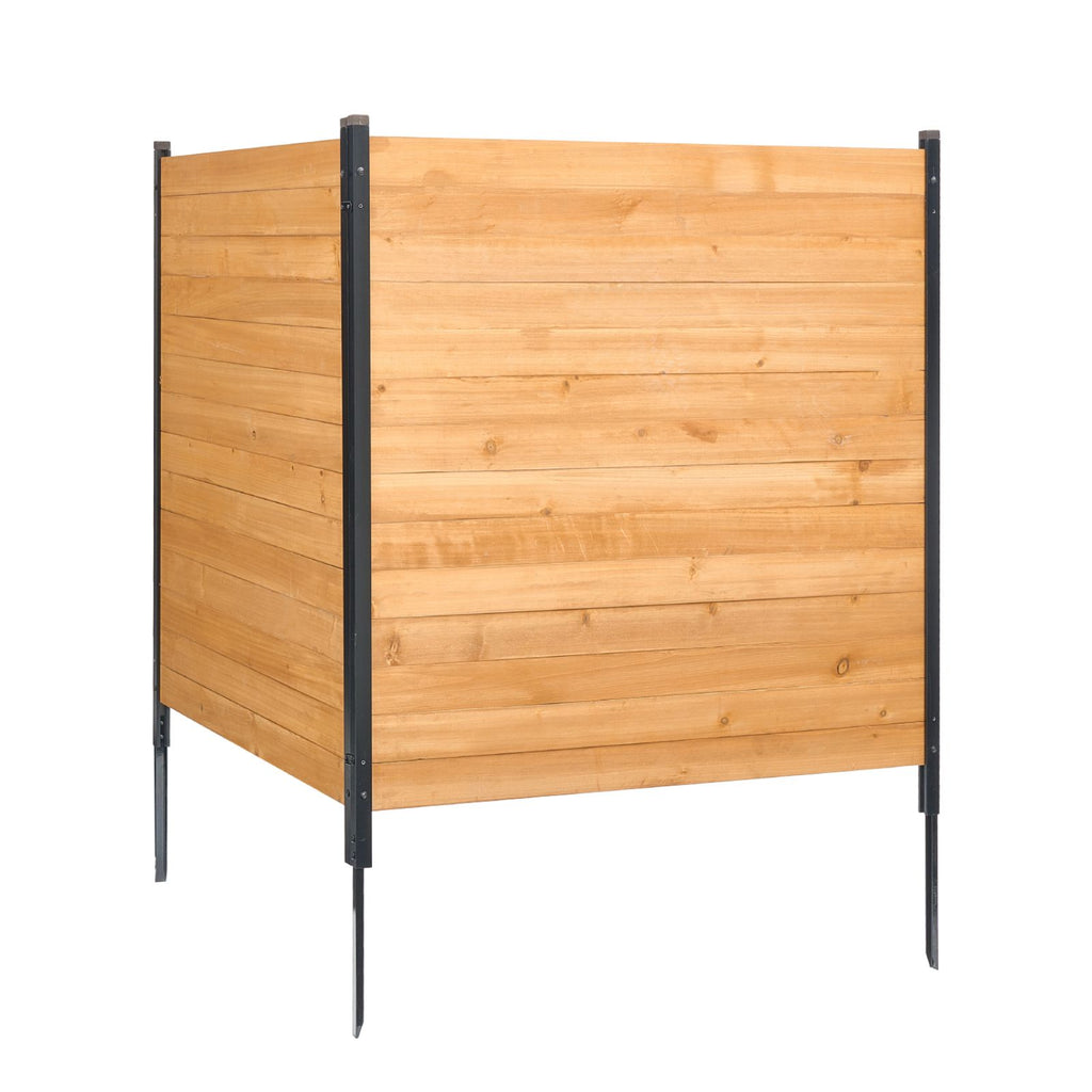 2-Panel Solid Wood AC Privacy Screen – 38" x 42" Equipment & Trash Can Hider – photo 10