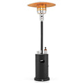 50,000 BTU Propane Patio Heater with Drink Table – Free-Standing Outdoor Heater, Black/Brown/Gray