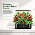 Indoor Hydroponic Herb Garden Kit - 10-Pod Countertop Grow System with LED Grow Light & Timer