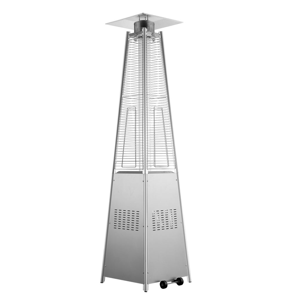 48,000 BTU Pyramid Propane Patio Heater with Wheels – Glass Tube Flame – photo 9