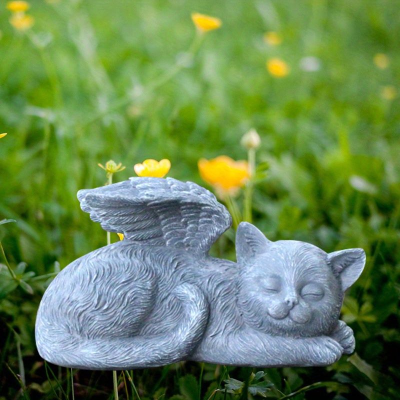 Angel Pet Memorial Statue – Dog or Cat Garden Grave Marker