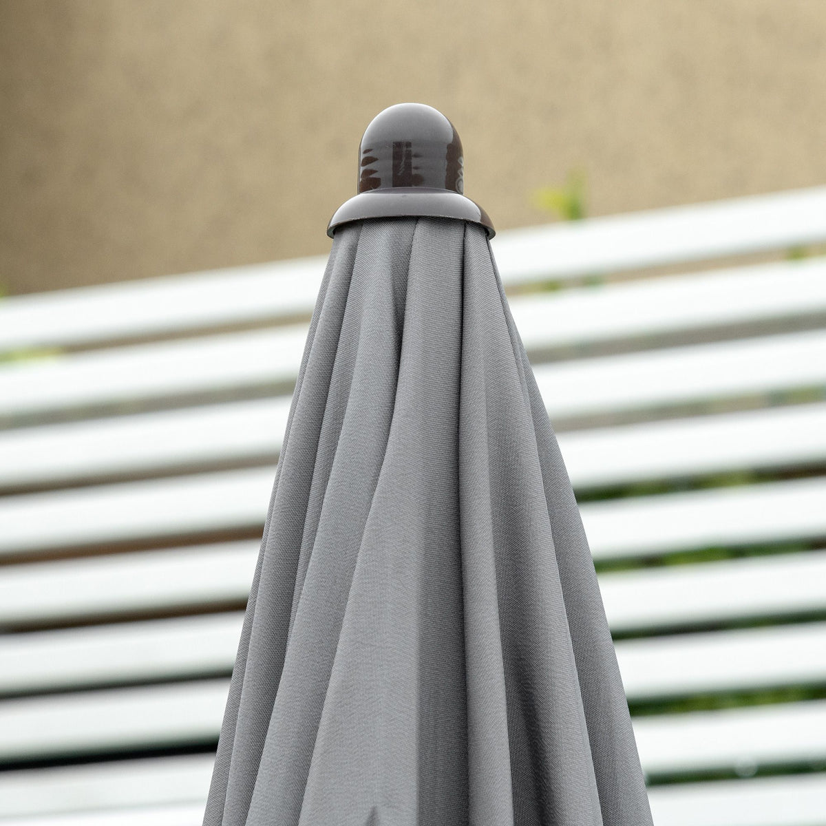 6-Piece Patio Dining Set with Umbrella – Gray – view 8