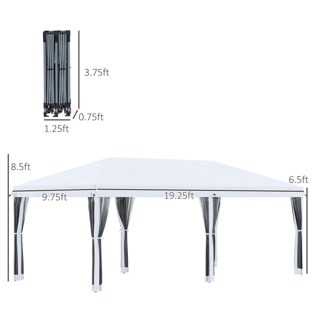 10 x 20 ft Pop-Up Canopy Event Tent with Sidewalls – view 3