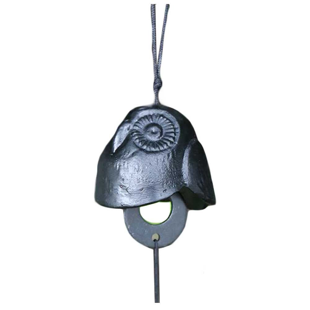 Black Owl Cast Iron Wind Chime – Vintage Japanese Hanging Bell