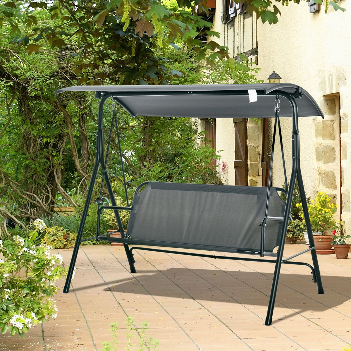 3-Person Porch Swing with Stand – view 10