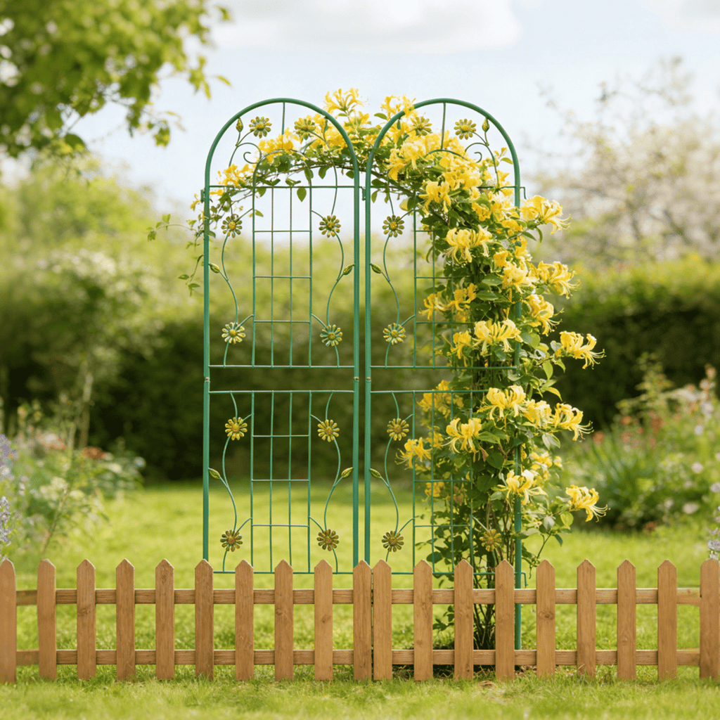 Metal Garden Trellis, 2-Pack – 71" x 19.7" Rustproof Climbing Plant Support – photo 5