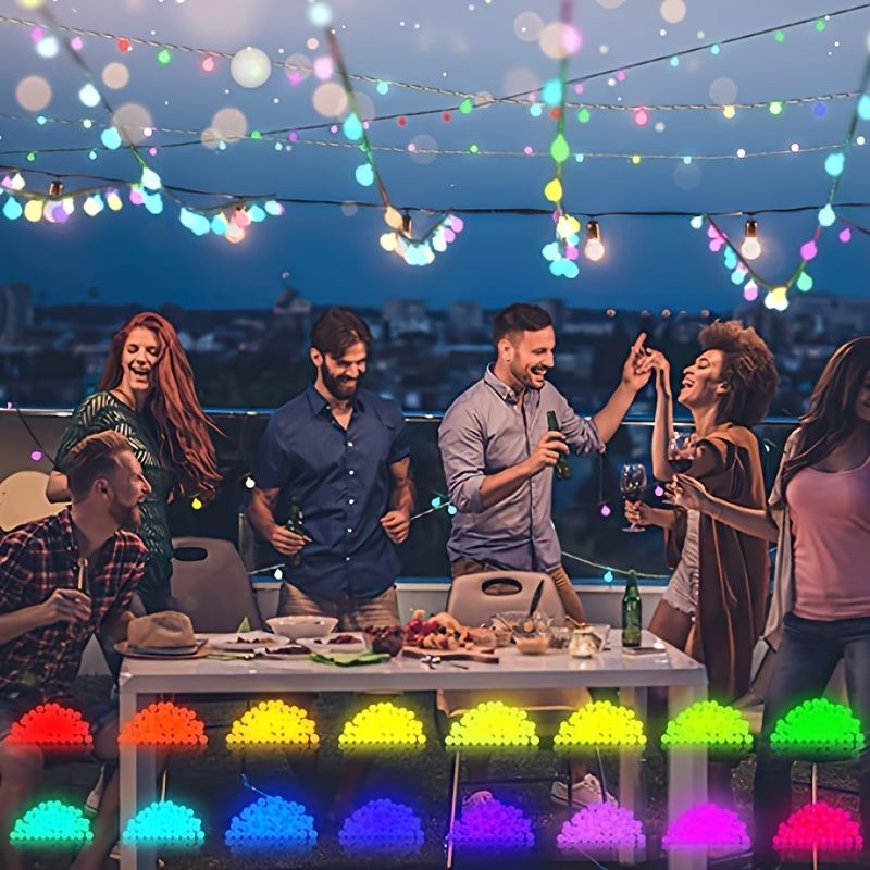 Color-Changing Globe String Lights – 21.3 ft, 50 LED with Remote, 16 Colors – photo 5