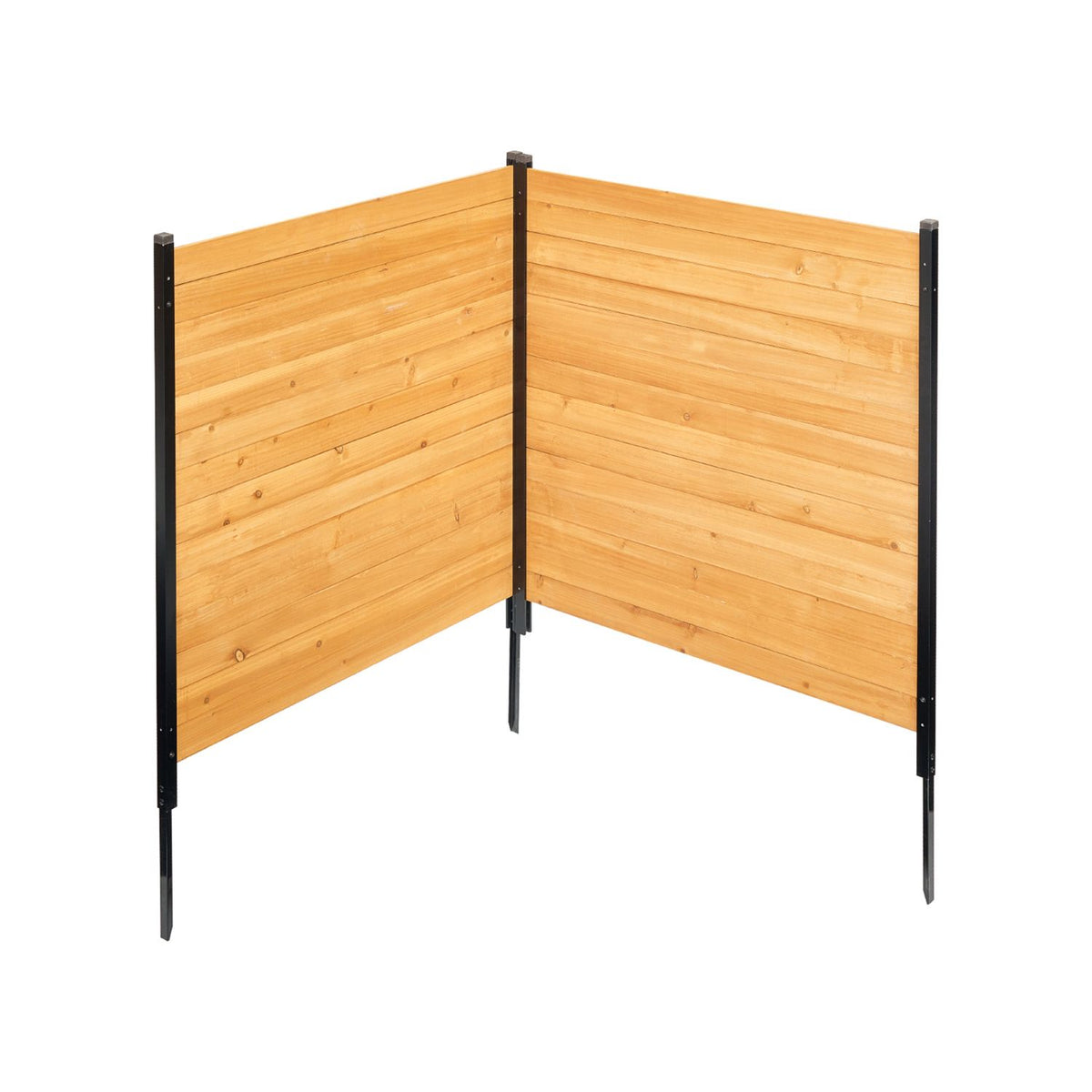 2-Panel Solid Wood AC Privacy Screen – 38" x 42" Equipment & Trash Can Hider – photo 9
