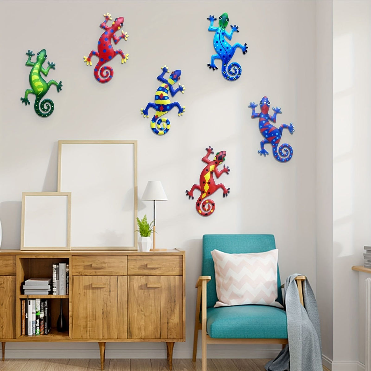 Metal Gecko Wall Art – Hanging Lizard Sculpture for Fence, Door & Patio – photo 13