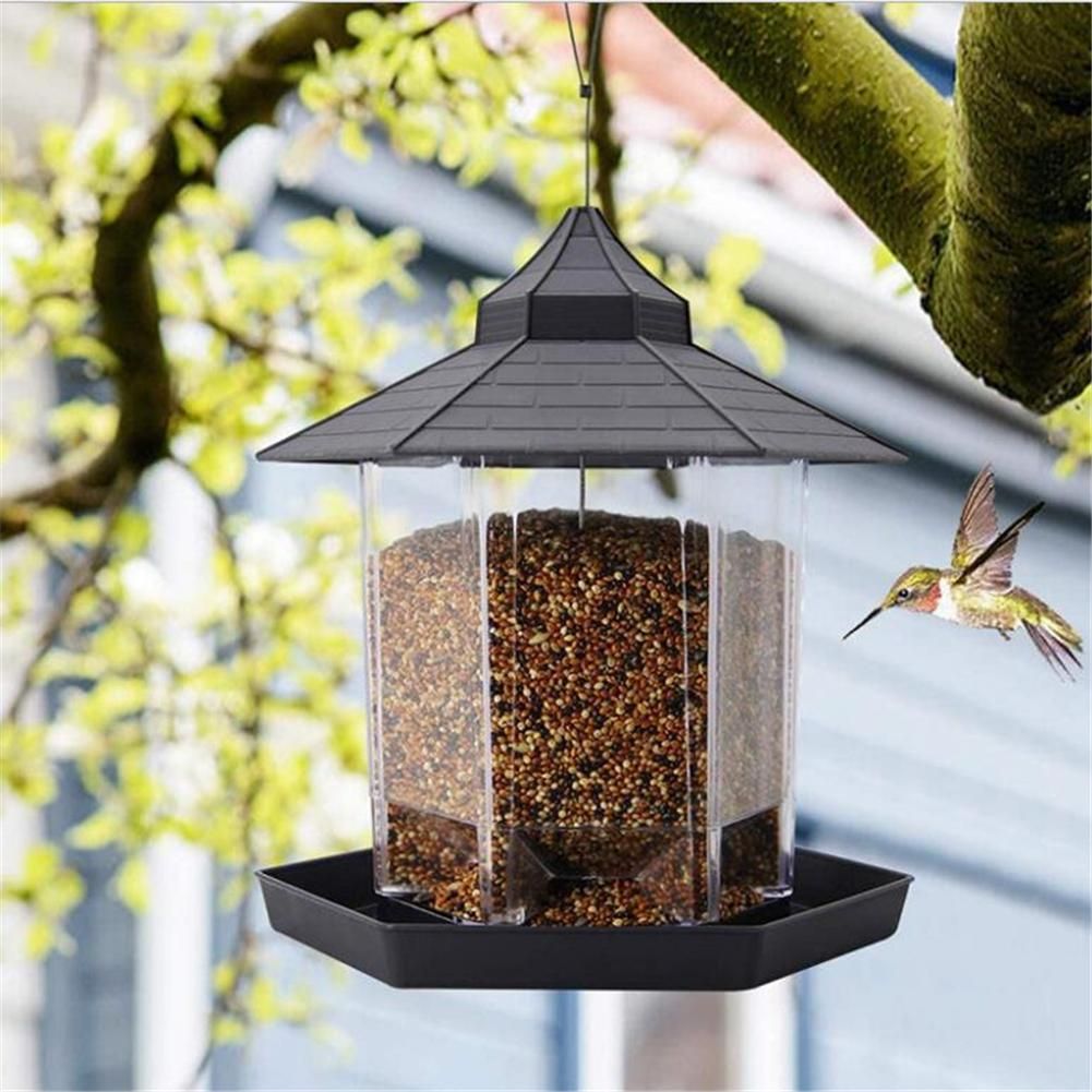 Hanging Gazebo Bird Feeder – 6 Feeding Ports, Large Seed Capacity, Weatherproof – photo 22