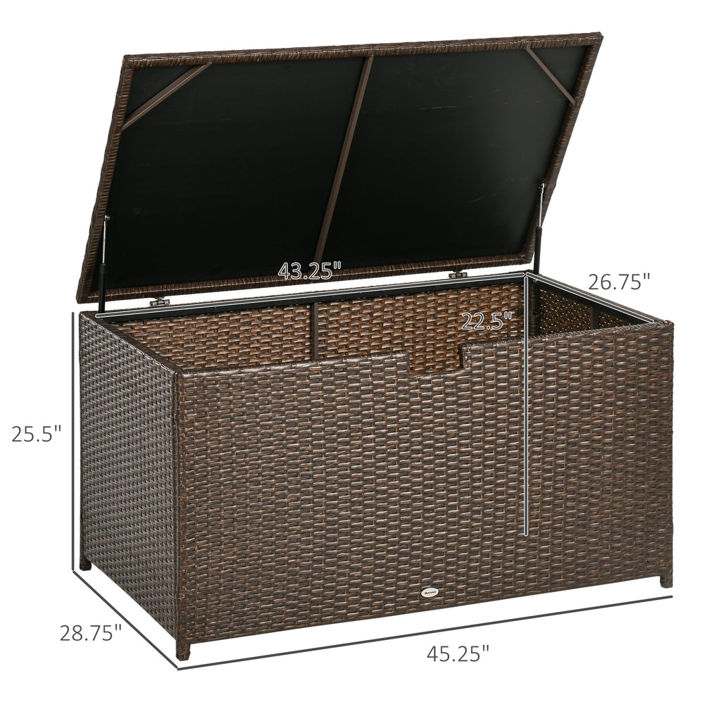 113 Gallon Wicker Deck Box with Liner – view 3