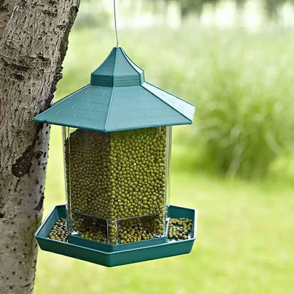Hanging Gazebo Bird Feeder – 6 Feeding Ports, Large Seed Capacity, Weatherproof – photo 10
