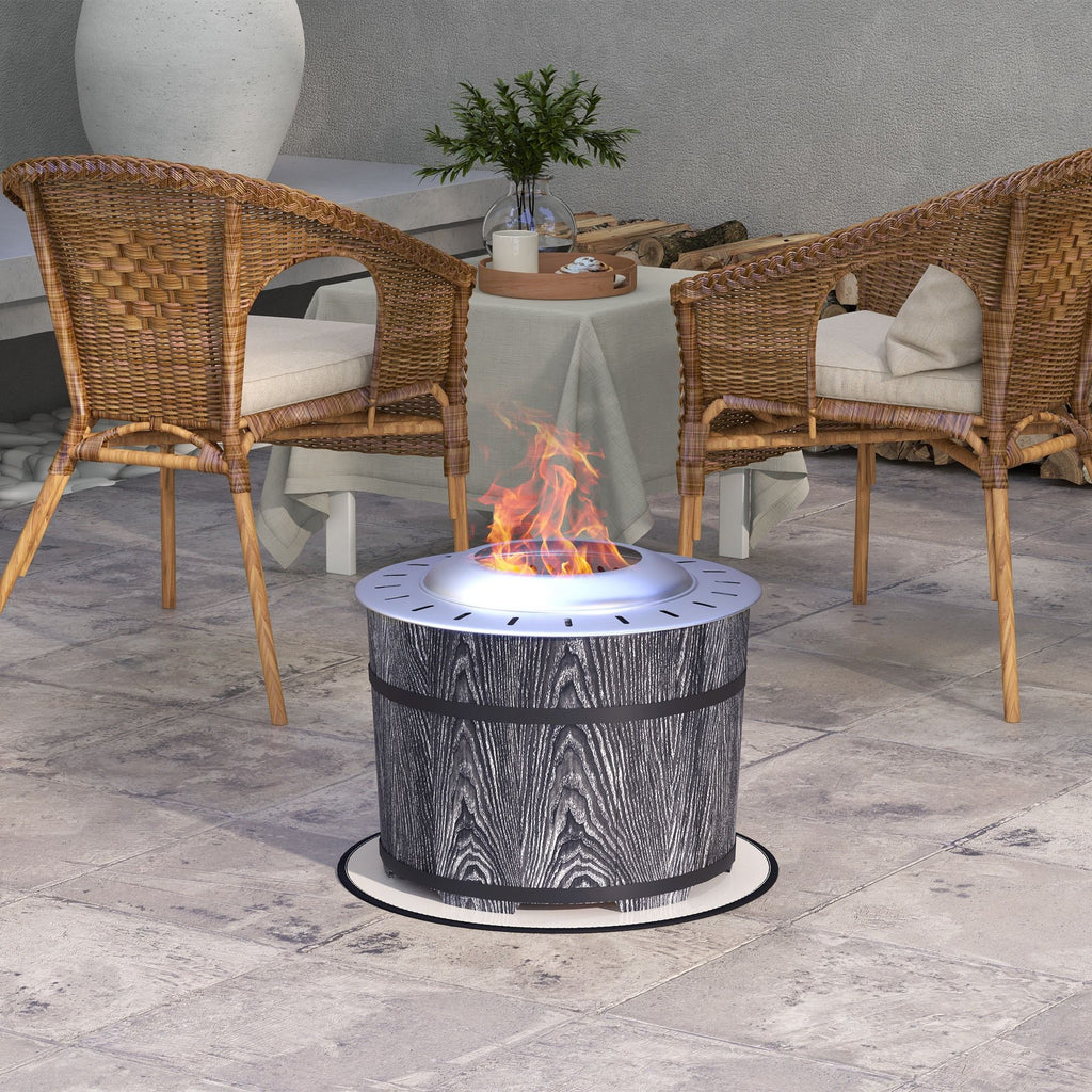Smokeless Portable Fire Pit with Mat – Black – view 10