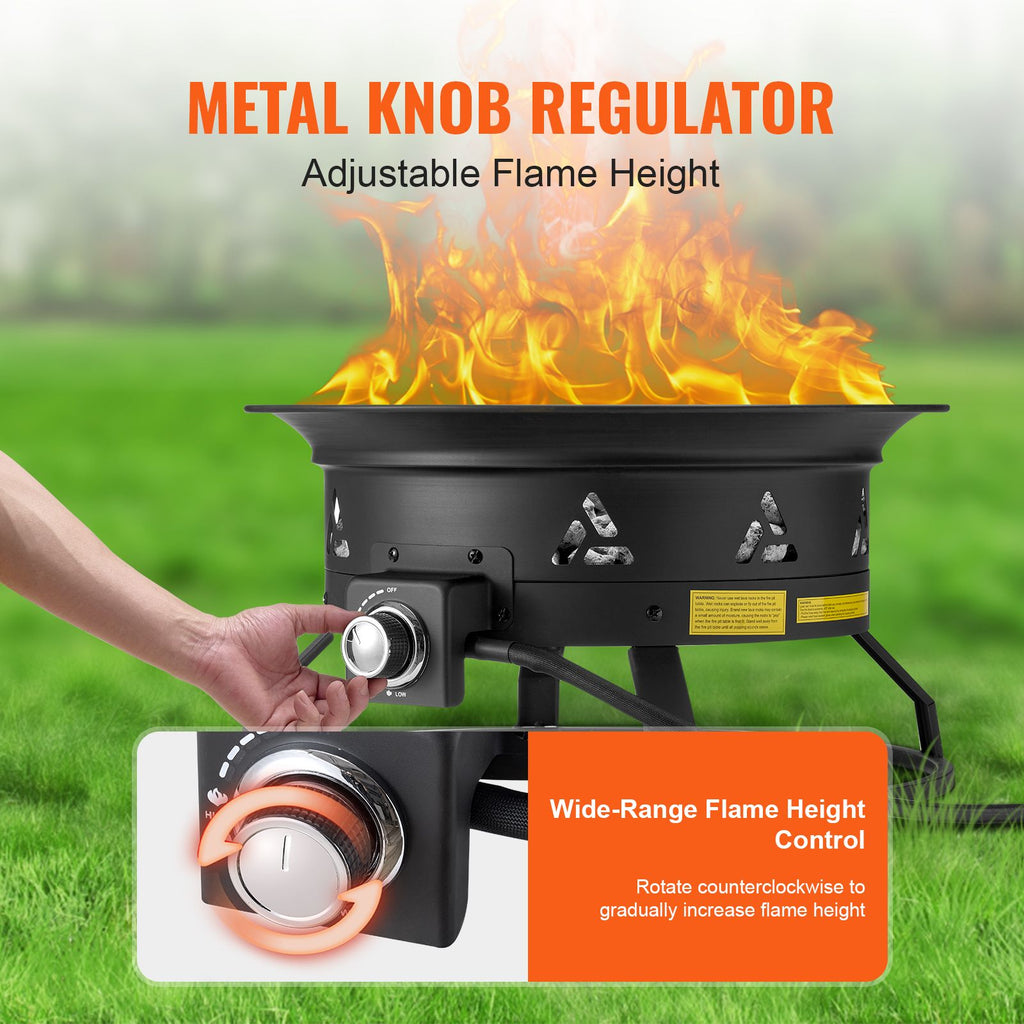 Portable Propane Fire Pit – 24 in, 58,000 BTU – view 4