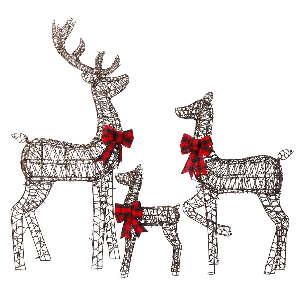 3-Piece Lighted Christmas Reindeer Family Set – view 12