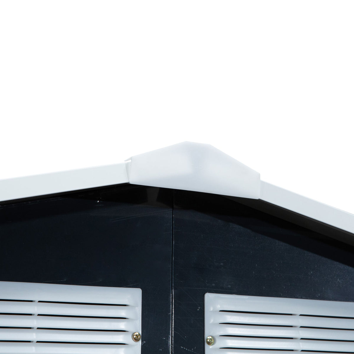 7' x 4' Metal Garden Shed with Vents – Lockable Double Doors, Dark Gray – photo 10