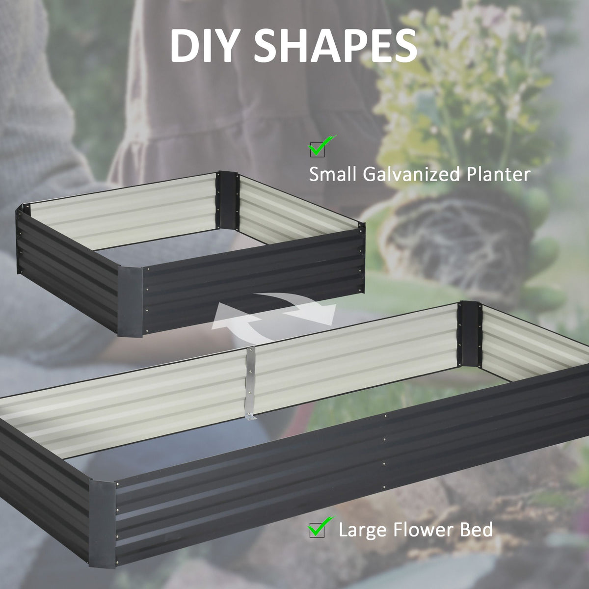 Galvanized Raised Garden Bed – 95 x 36 x 12 in – view 5