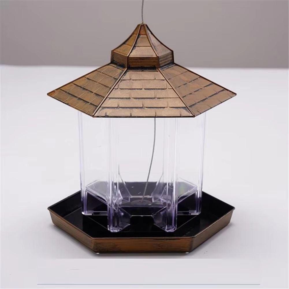 Hanging Gazebo Bird Feeder – 6 Feeding Ports, Large Seed Capacity, Weatherproof – photo 23