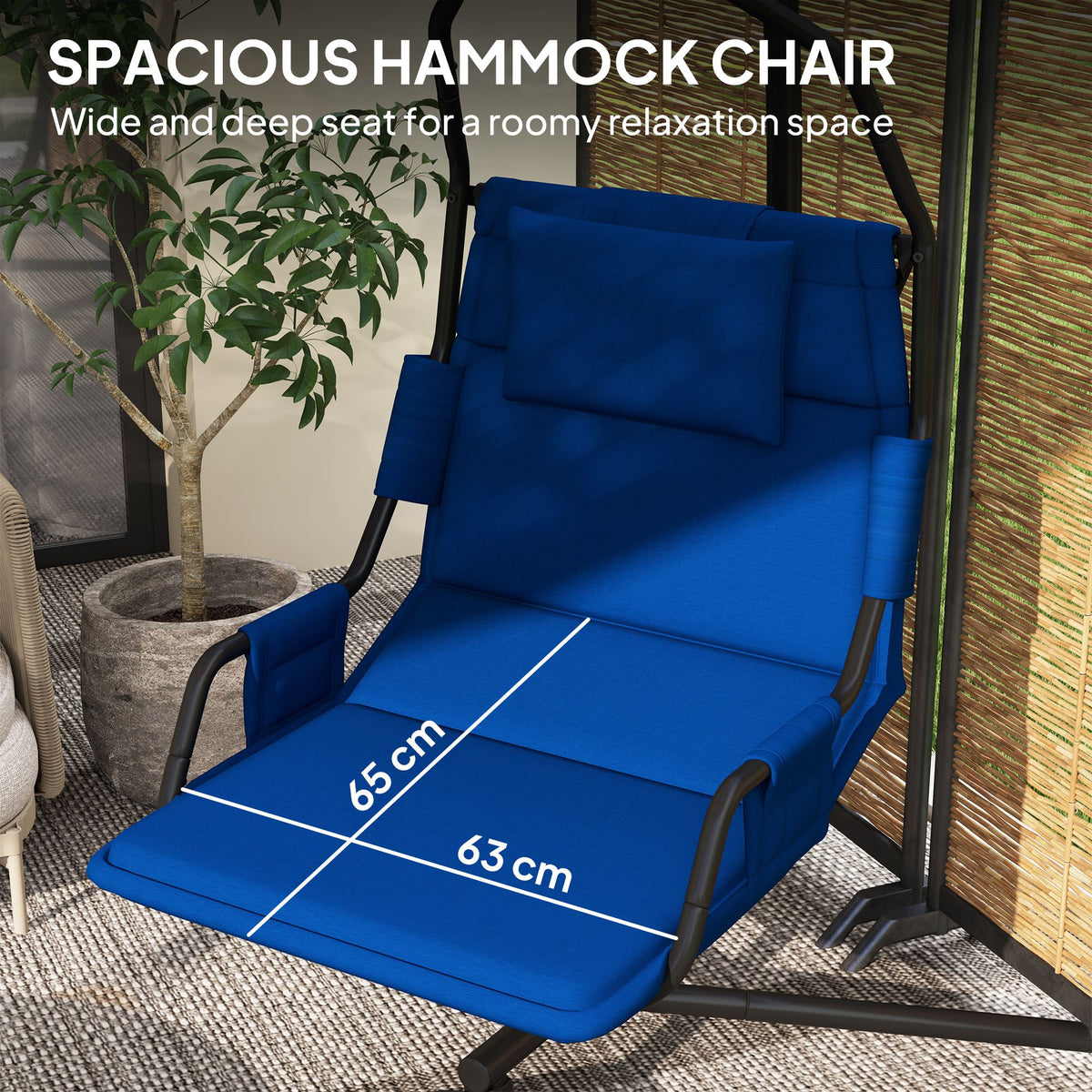 Hammock Chair with Stand & Cushion – view 4