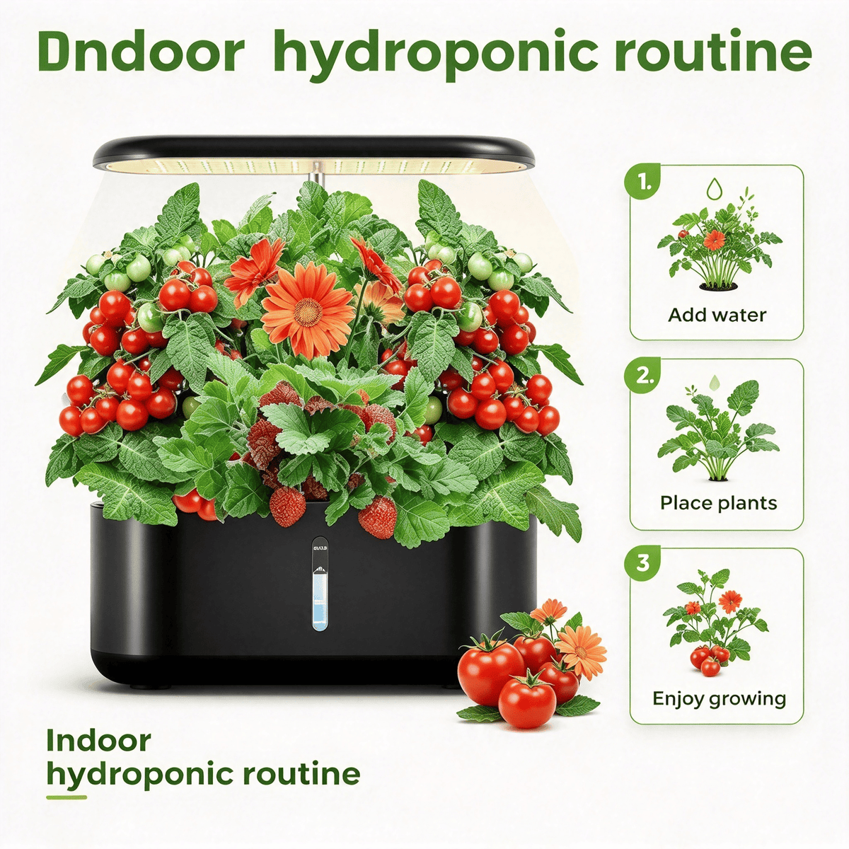 Indoor Hydroponic Herb Garden Kit - 10-Pod Countertop Grow System with LED Grow Light & Timer – photo 8