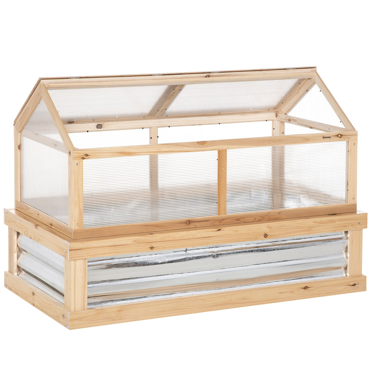 Wooden Cold Frame Raised Garden Bed with Greenhouse Top – 48" x 24" x 32" – photo 15