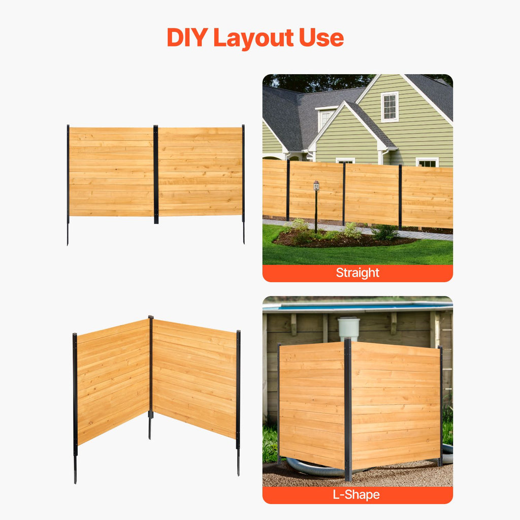2-Panel Solid Wood AC Privacy Screen – 38" x 42" Equipment & Trash Can Hider – photo 3