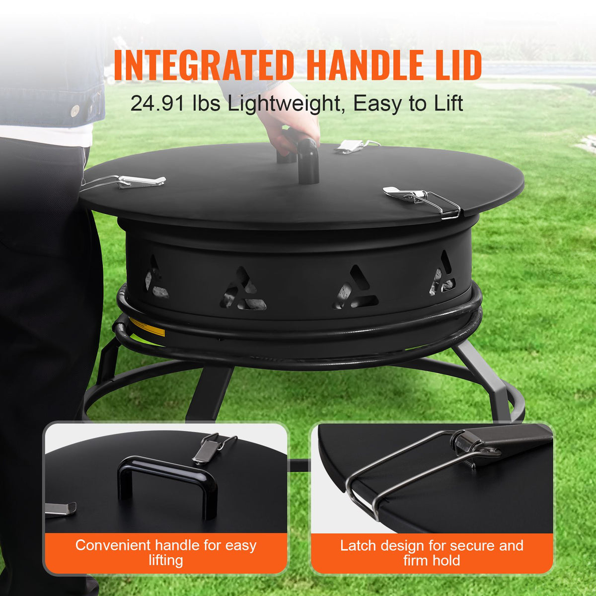 Portable Propane Fire Pit – 24 in, 58,000 BTU – view 5