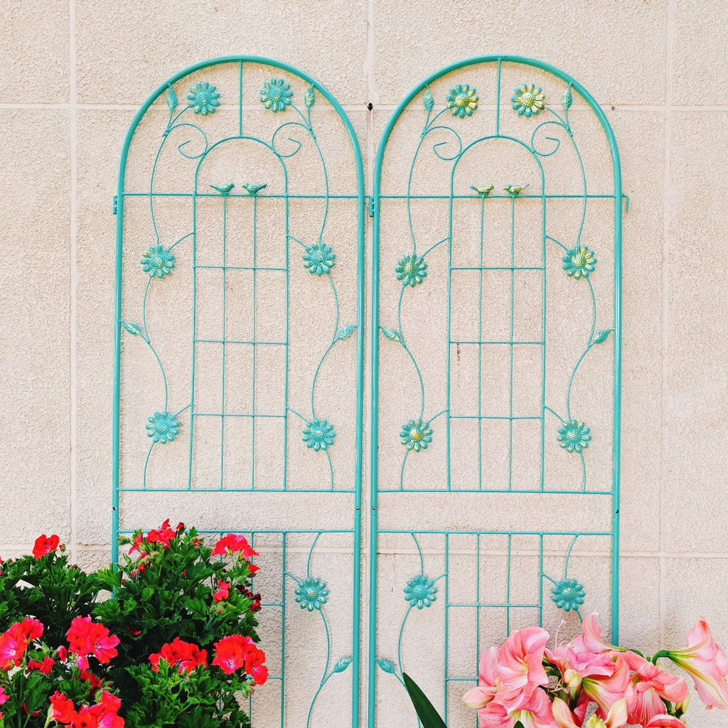 Metal Garden Trellis, 2-Pack – 71" x 19.7" Rustproof Climbing Plant Support – photo 9