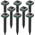 Solar Mole & Gopher Repeller Stakes, 8-Pack – No-Kill Sonic Vibration Yard Deterrent, Waterproof