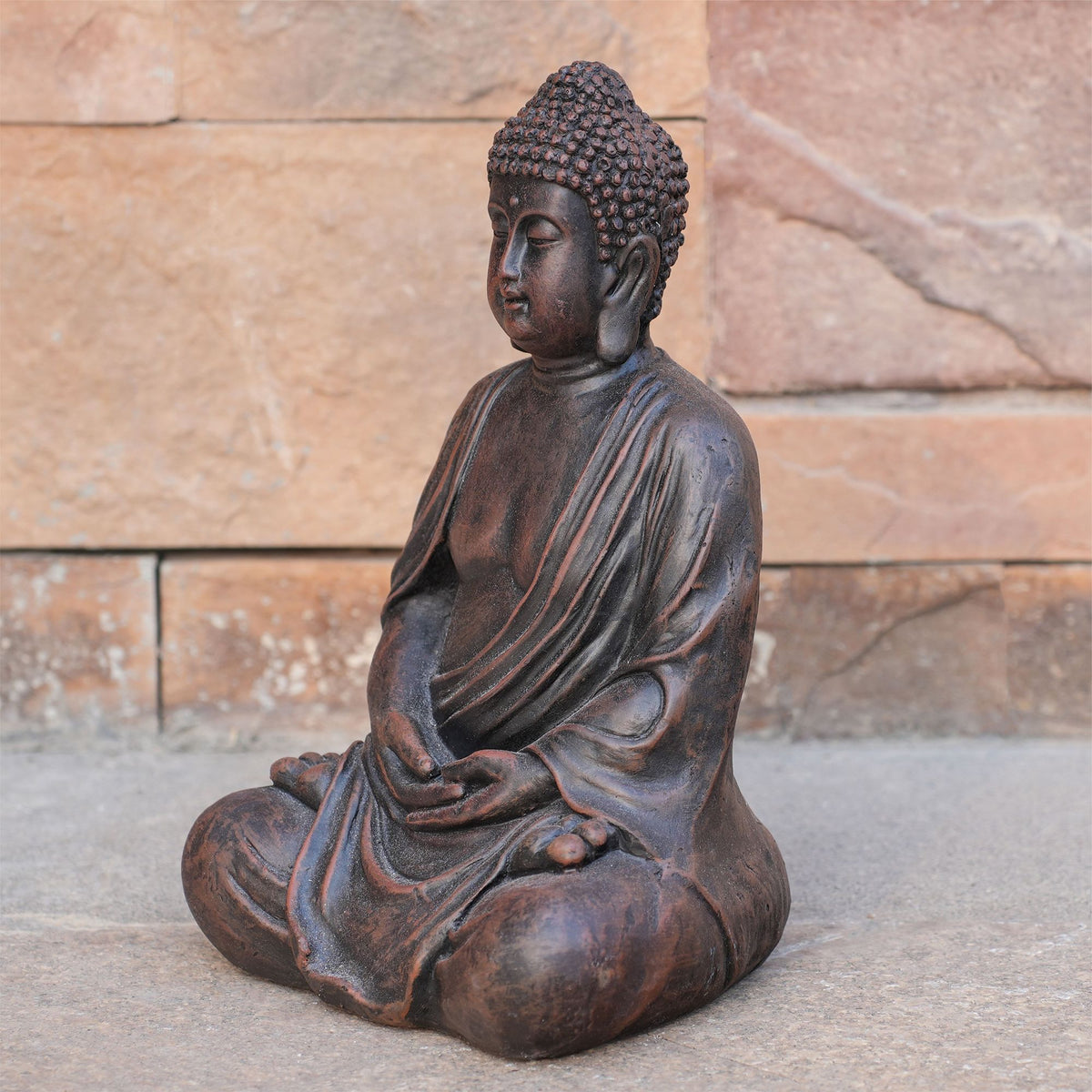 Meditating Buddha Garden Statue, 15" – view 9