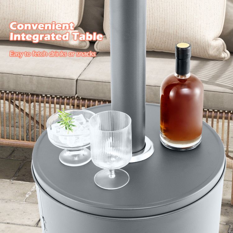50,000 BTU Propane Patio Heater with Drink Table – view 24