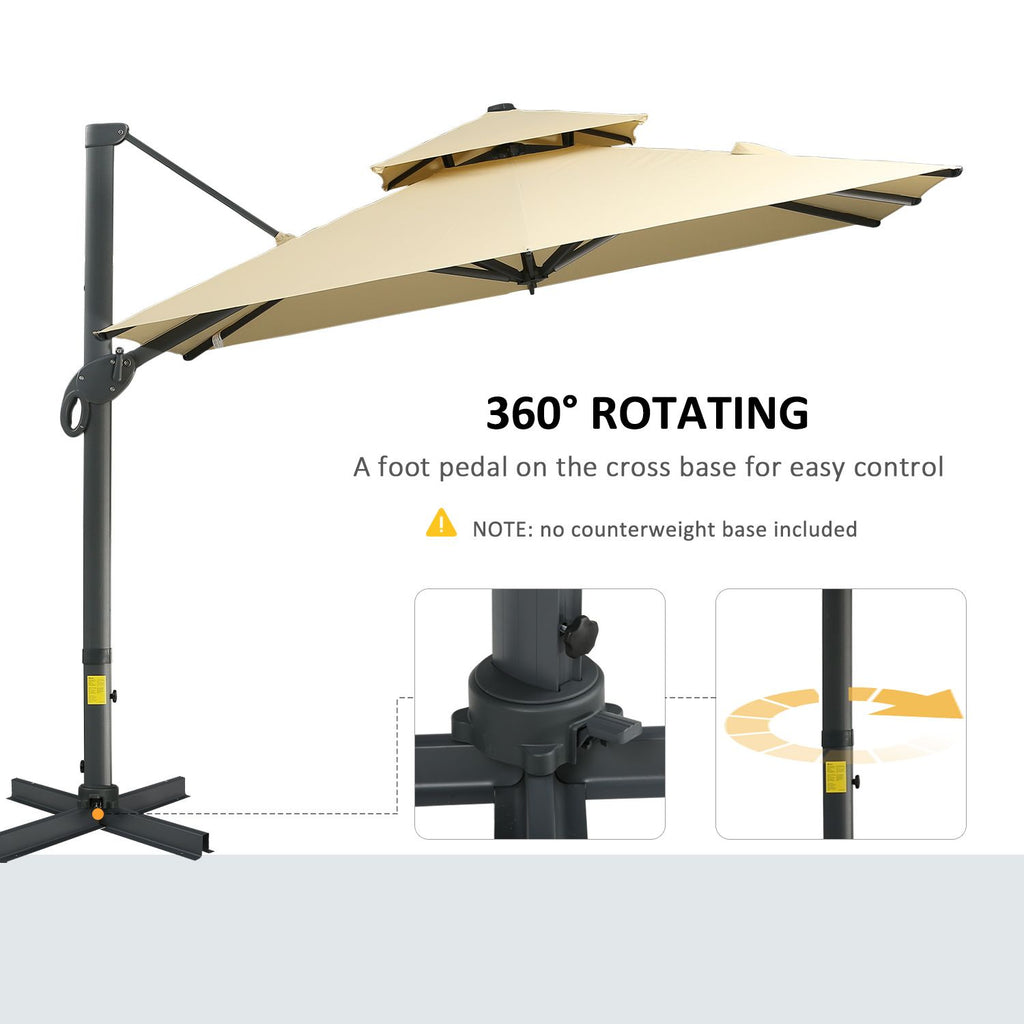 10 ft Offset Cantilever Patio Umbrella with Crank – view 5