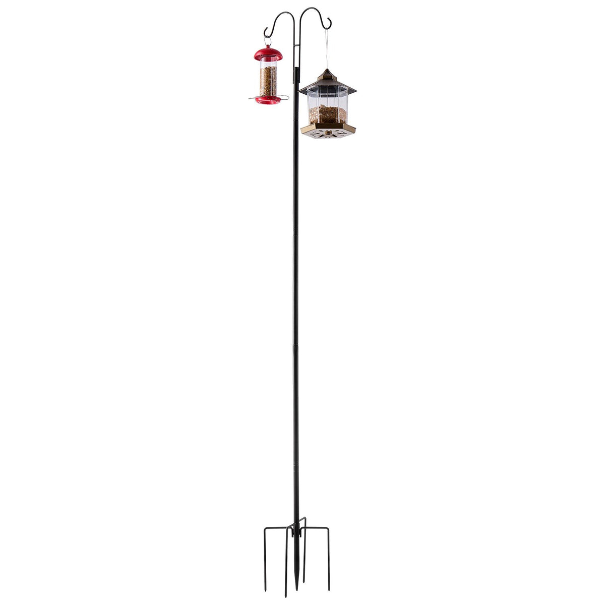 Double Shepherd's Hooks, 8-Pack – 76" Heavy-Duty Bird Feeder Poles – photo 5