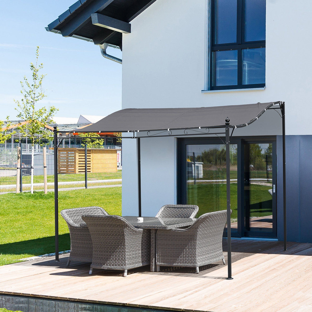 10 x 10 ft Gray Patio Gazebo Canopy – view 10