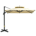 10 ft Offset Cantilever Patio Umbrella with Crank