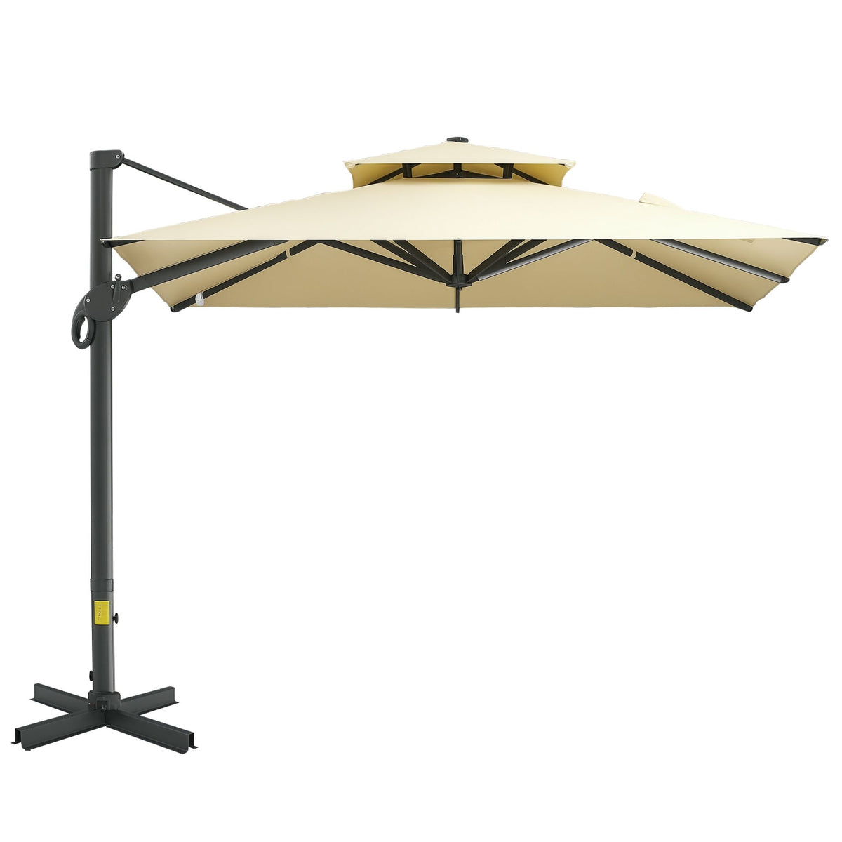 10 ft Offset Cantilever Patio Umbrella with Crank