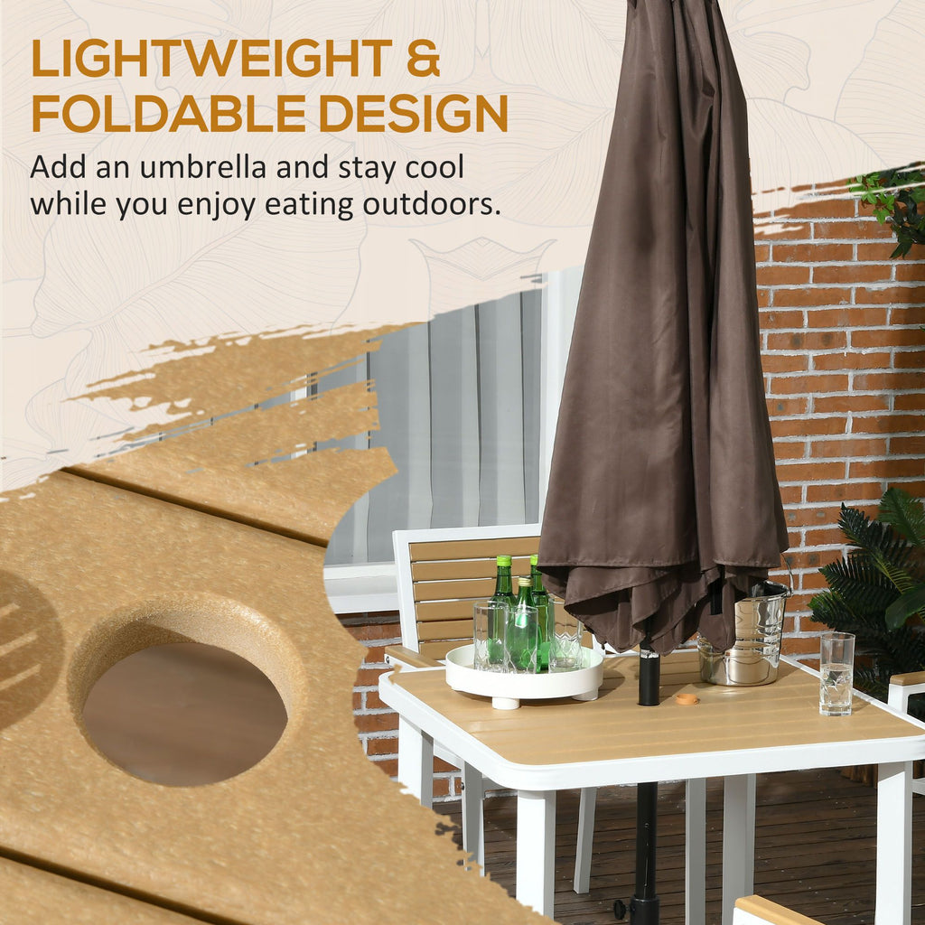 5-Piece Aluminum Patio Dining Set – Yellow – view 5