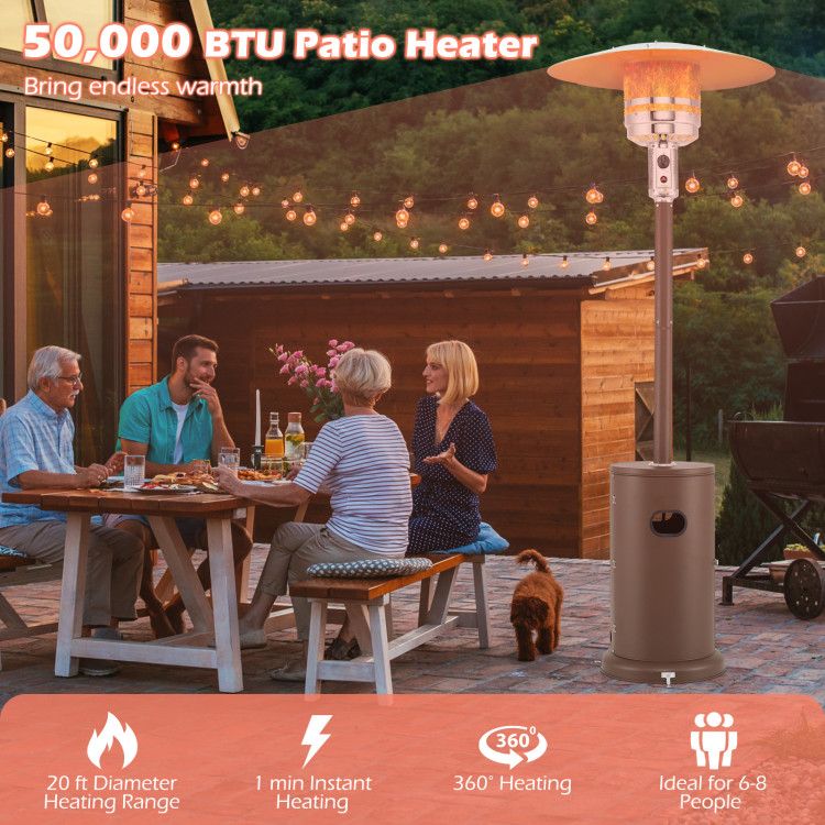 50,000 BTU Propane Patio Heater with Drink Table – view 20