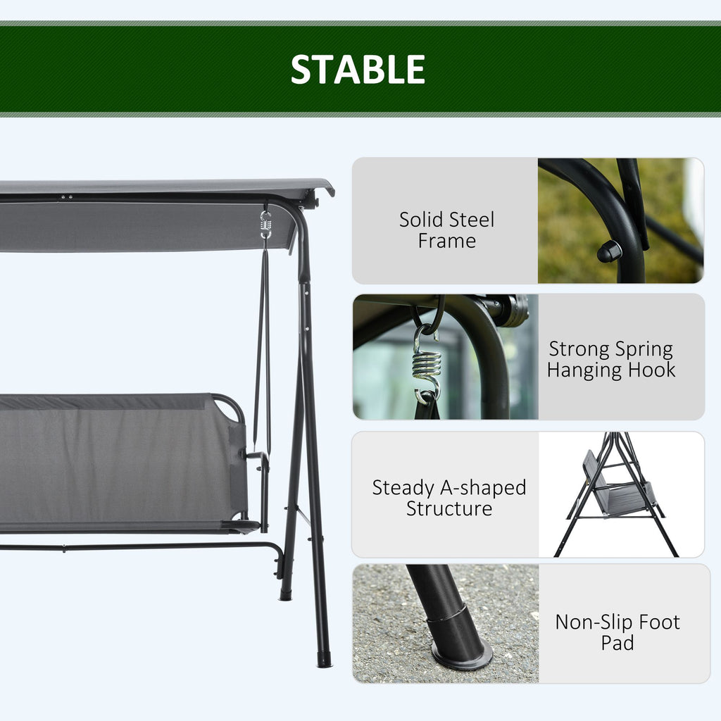 3-Person Porch Swing with Stand – view 5