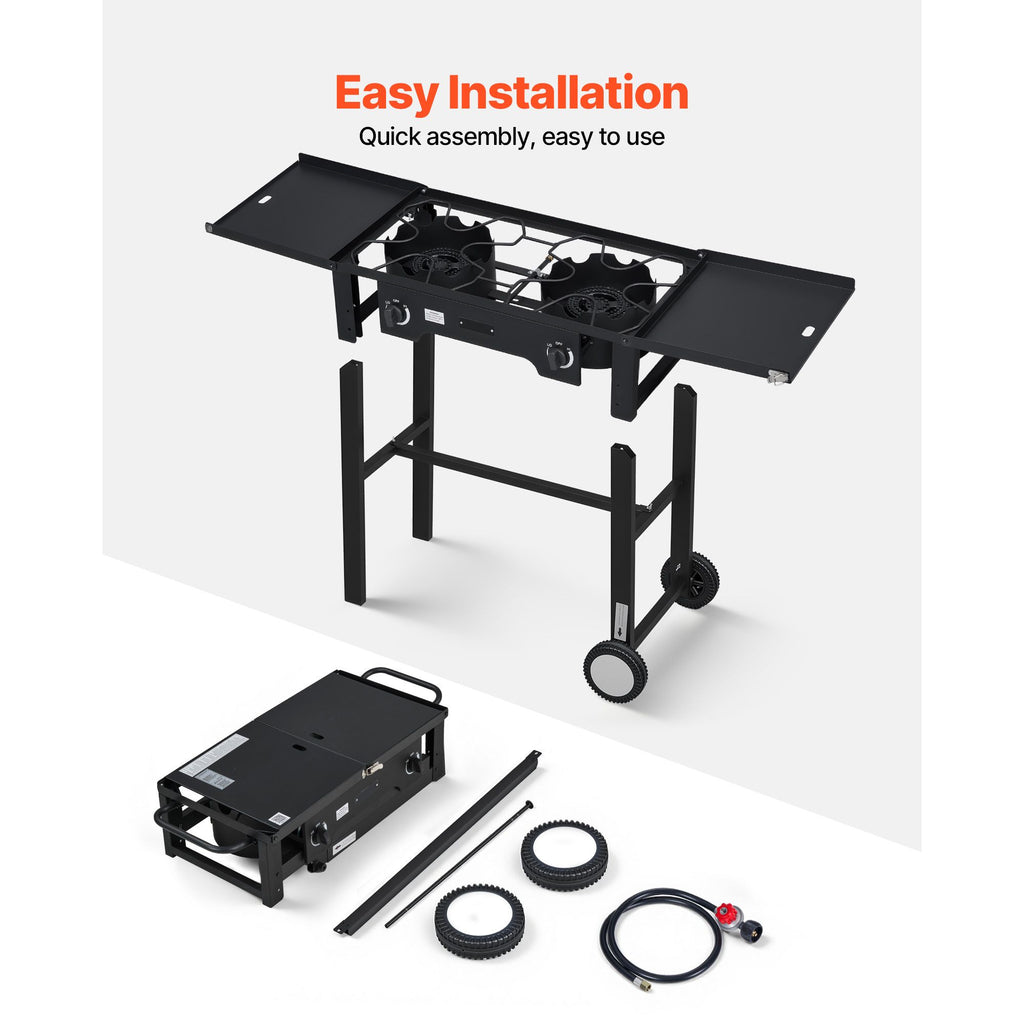 2-Burner Outdoor Propane Gas Stove – 150,000 BTU – view 6