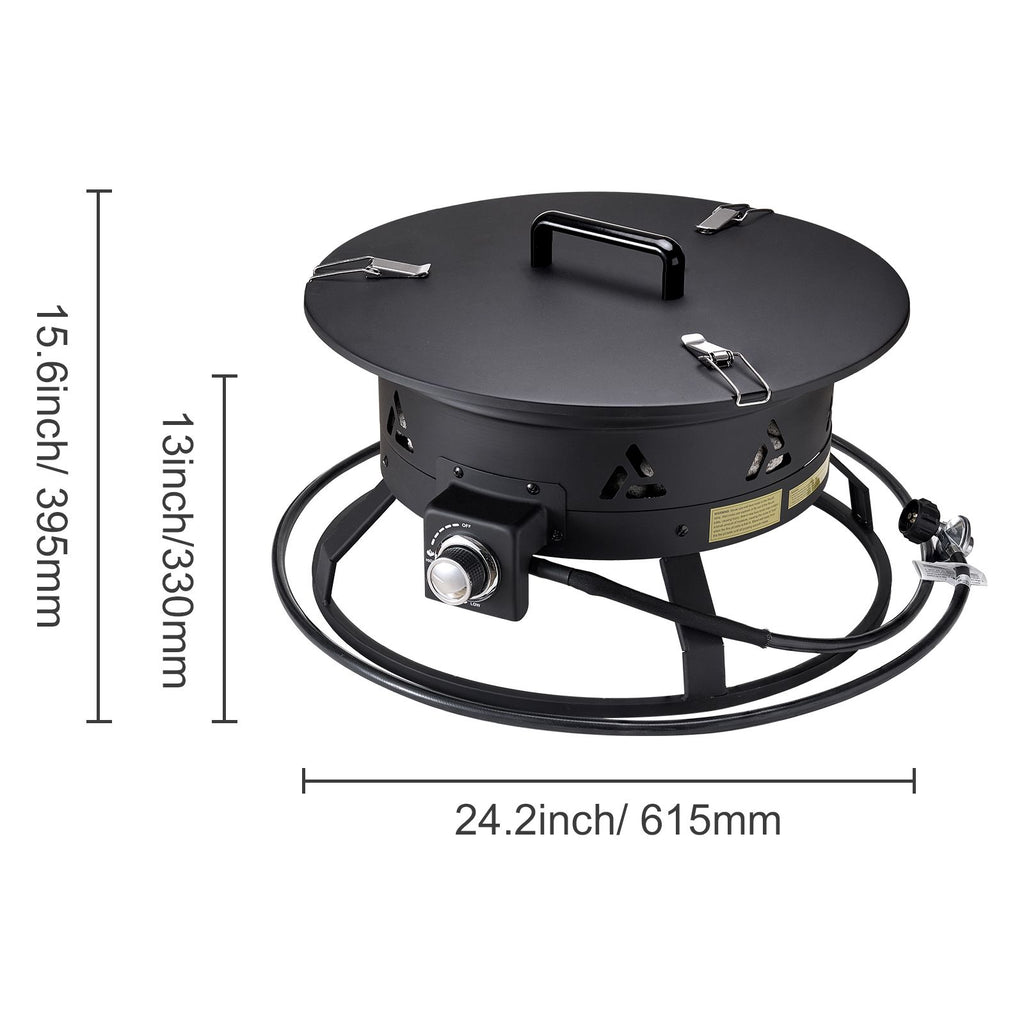 Portable Propane Fire Pit – 24 in, 58,000 BTU – view 8