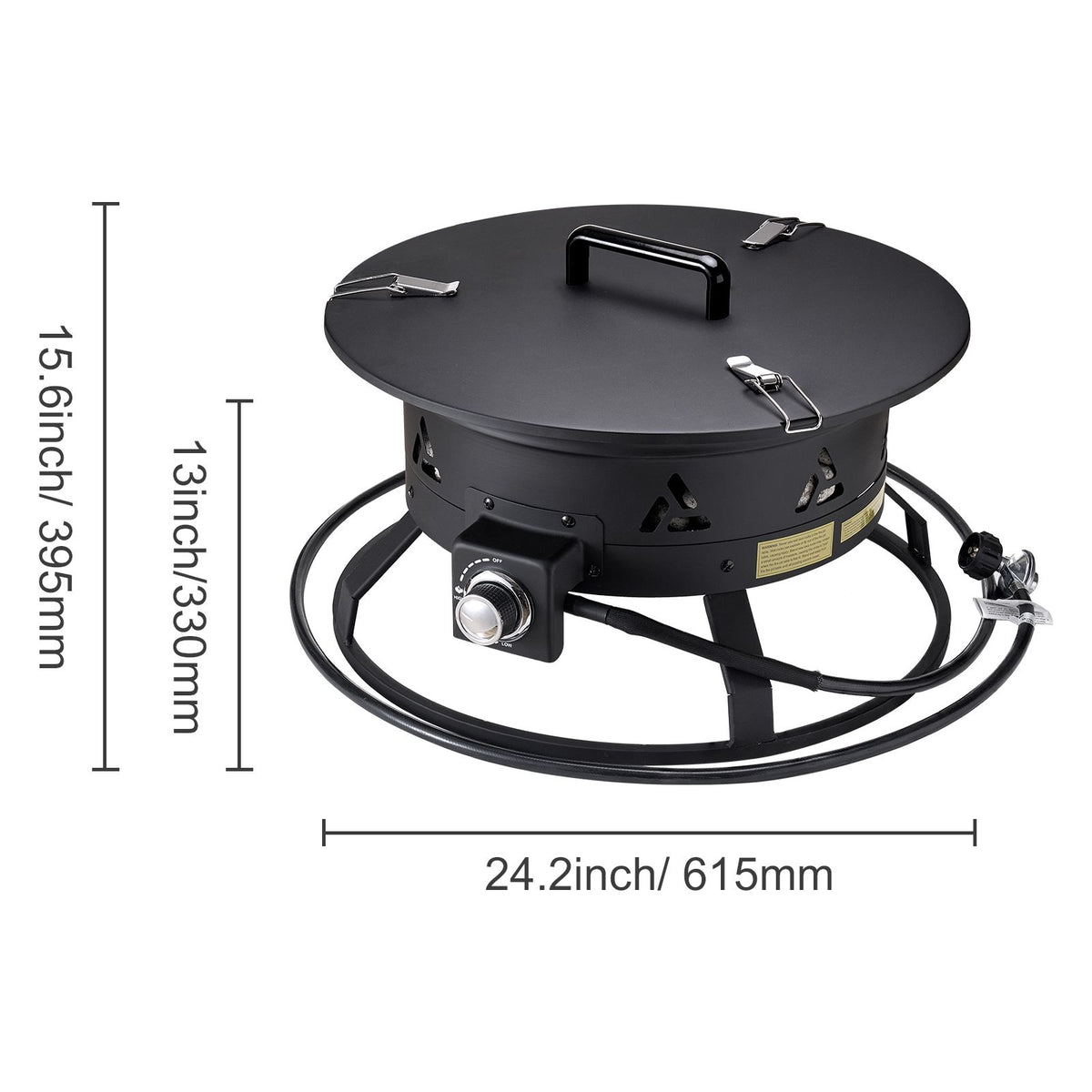 Portable Propane Fire Pit – 24 in, 58,000 BTU – view 8