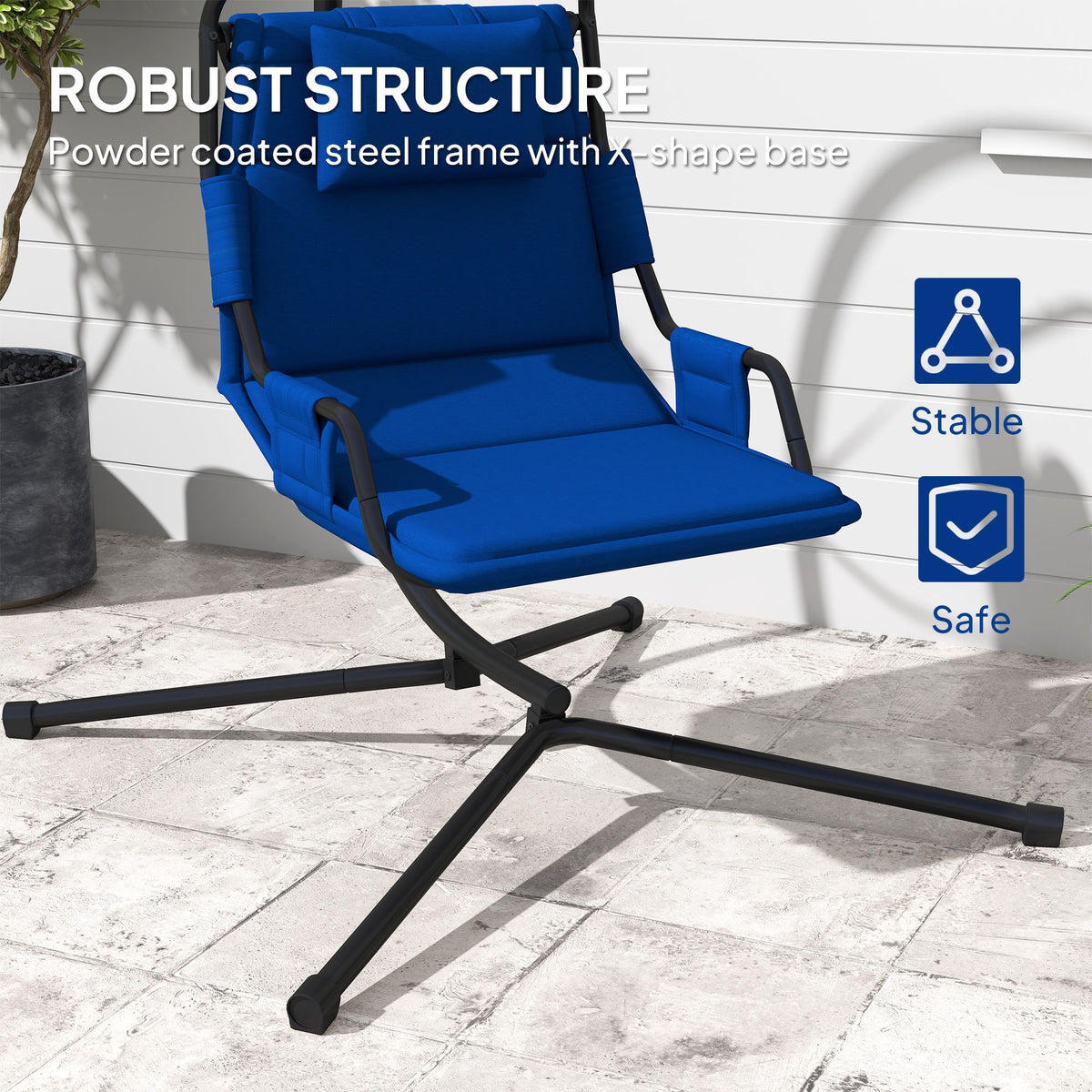 Hammock Chair with Stand & Cushion – view 7