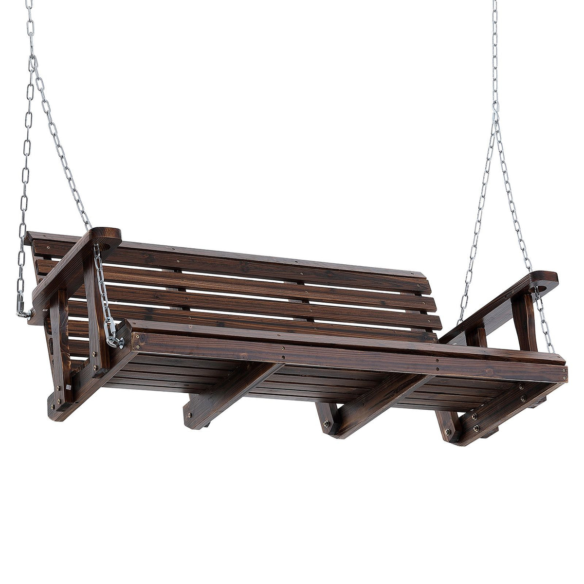 4.5 ft Wooden Porch Swing for Patio & Garden – view 7