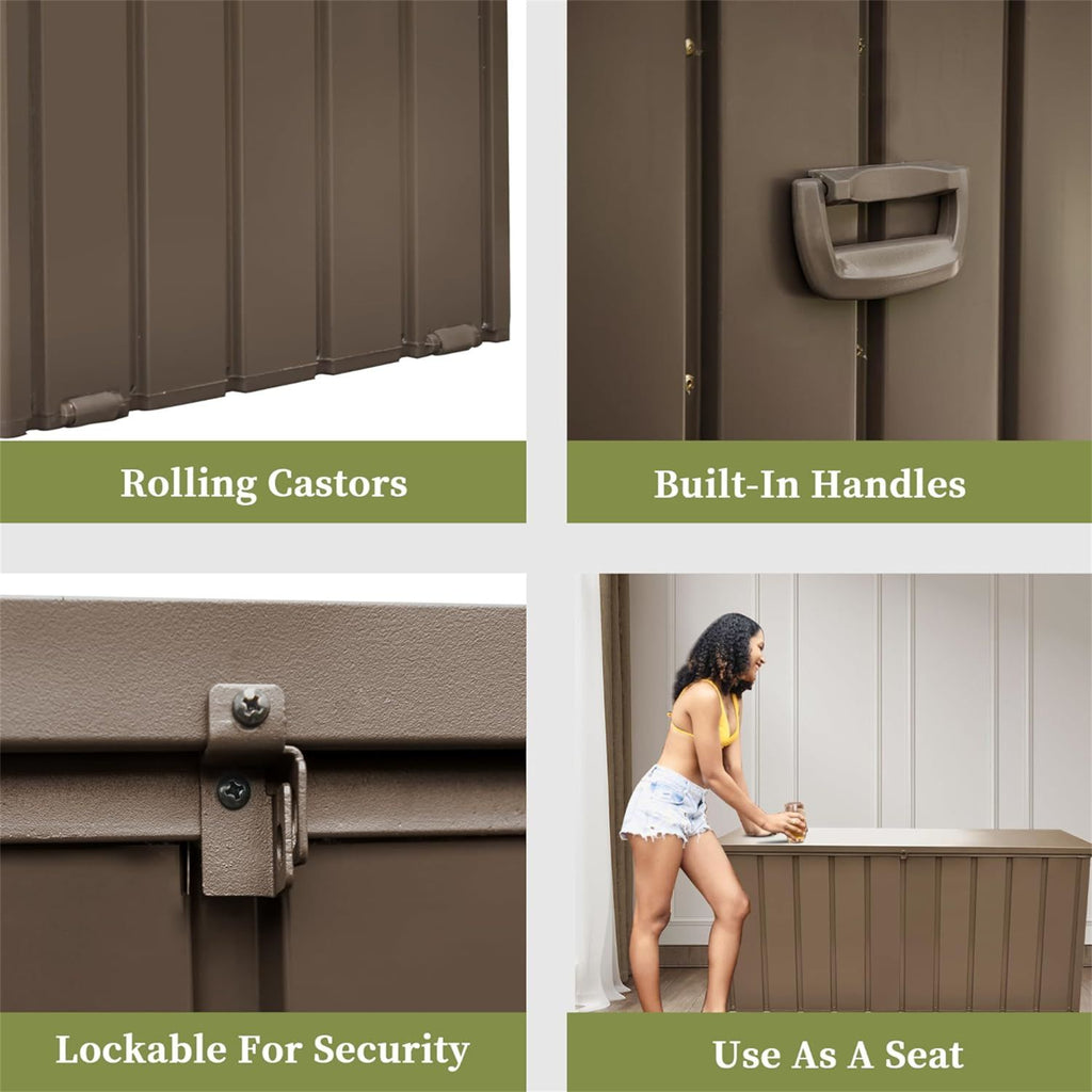 120 Gallon Lockable Outdoor Deck Box – view 4