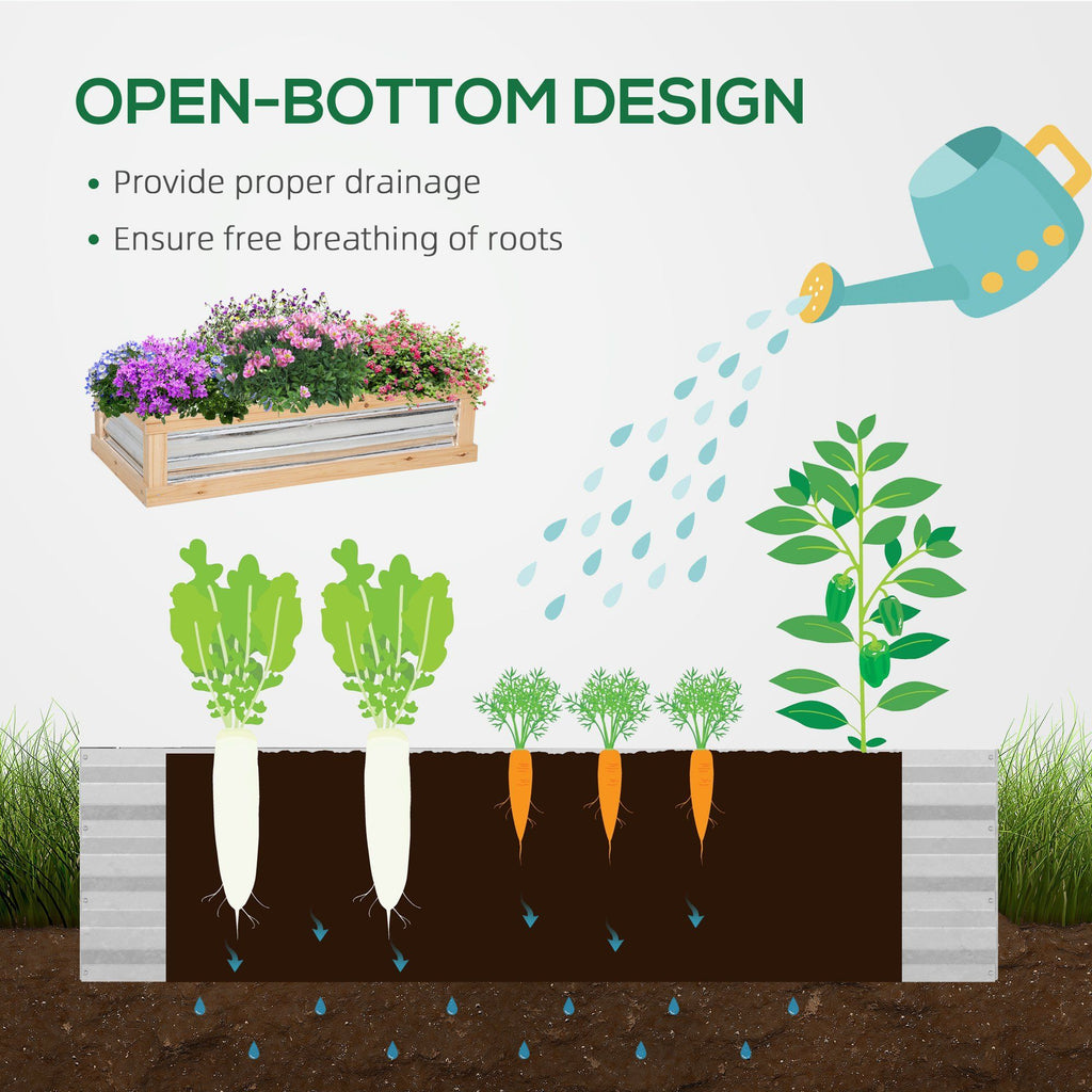 Wooden Cold Frame Raised Garden Bed with Greenhouse Top – 48" x 24" x 32" – photo 5