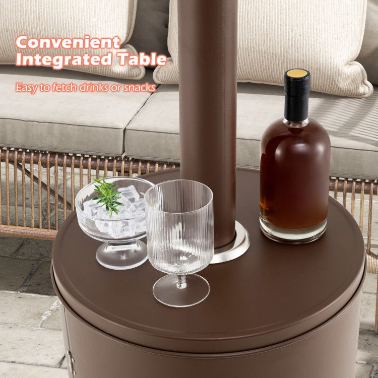 50,000 BTU Propane Patio Heater with Drink Table – view 16