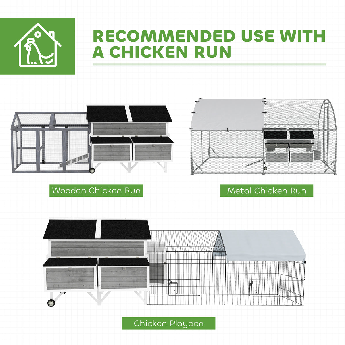 59" Wooden Chicken Tractor Coop on Wheels – view 8